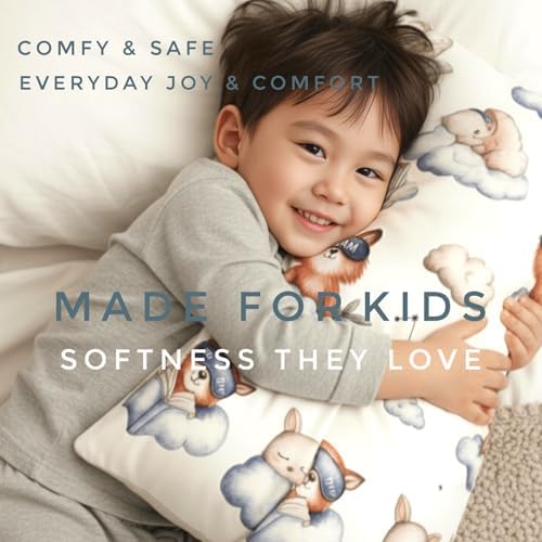 Toddler Pillow with Cotton Pillowcase – Soft & Hypoallergenic Kids Pillow, 13x18 Small Pillow for Toddlers Ages 3+, Travel-Friendly & Machine Washable (Fox) - Image 5