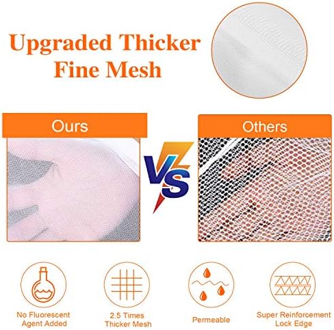 Fine Mesh Laundry Bags for Delicates, 3 Pack (2L+1M) Reusable Wash Bags with Sturdy Zippers, Durable Net Washing Bags for Lingerie, Bra, Sock, Underwear, Baby Clothes, Travel Organizer - Image 5