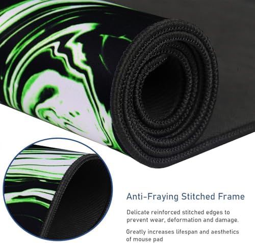 Large Extended Mouse Pad with Stitched Edges, Non-Slip Natural Rubber Base - Image 2