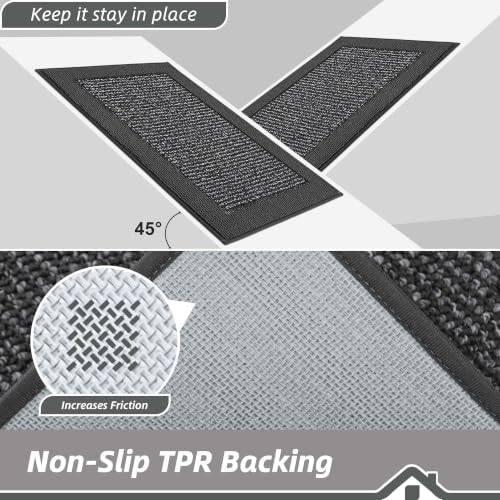 BEQHAUSE Indoor Door Mat 24" x 36", Dirt Trapper Door Mats, Charcoal - Image 4