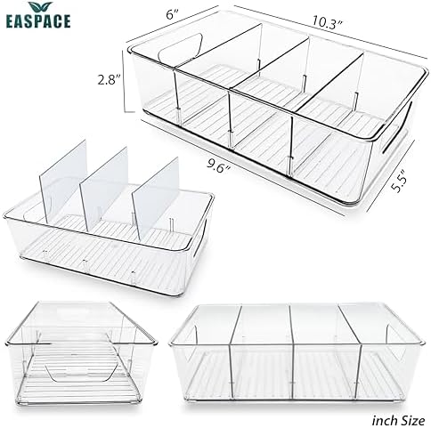 4-Pack Pantry Organizer Bins – Clear Storage Containers for Pantry, Kitchen, Fridge, Cabinet, or Shelf – Perfect for Snacks, Food, Drinks & Multi Purpose - Image 3