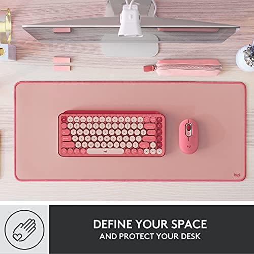 Logitech Studio Series Desk Mat Large 28x12 Inches - Rubber - Darker Rose - Image 2