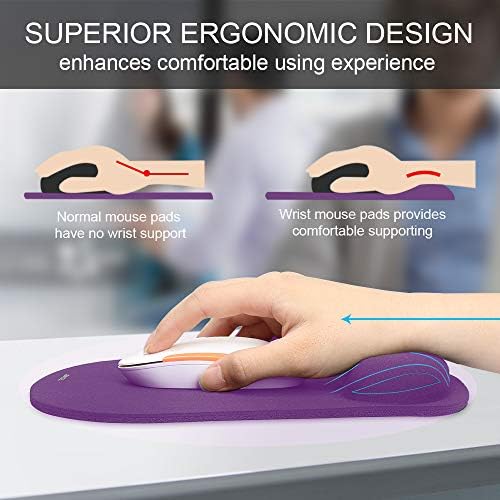 TECKNET Ergonomic Mouse Pad with Wrist Support - Image 2