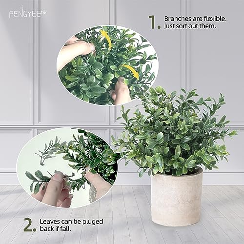 4 Pack Small Fake Plants in Pulp Pot for Home Decor - Image 5