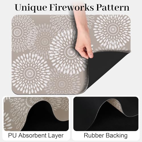 Dish Drying Mat Absorbent Kitchen Counter Mat Rubber Backing Draining Mat - Image 6