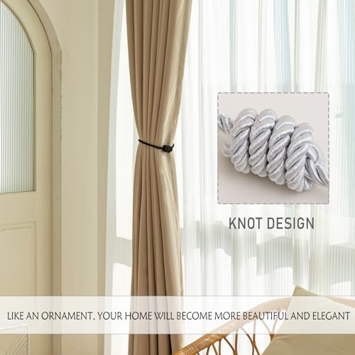 Curtain Tiebacks Magnetic Decorative Rope Tie Backs Holdbacks Contoeey - Image 5