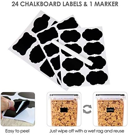Vtopmart 3.6L Food Storage Containers, 4 PCS, Black - Image 4