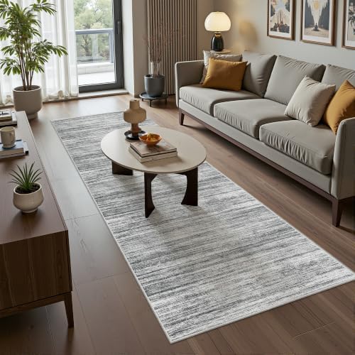 2x10 Runner Rug Non Slip,Washable Hallway Runner Rug,Grey - Image 4