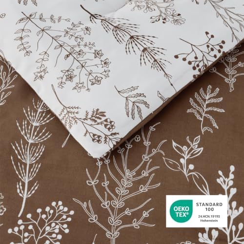 Bedsure Floral Comforter Set Cute Bedding Set Twin/Twin XL Dark Brown - Image 5