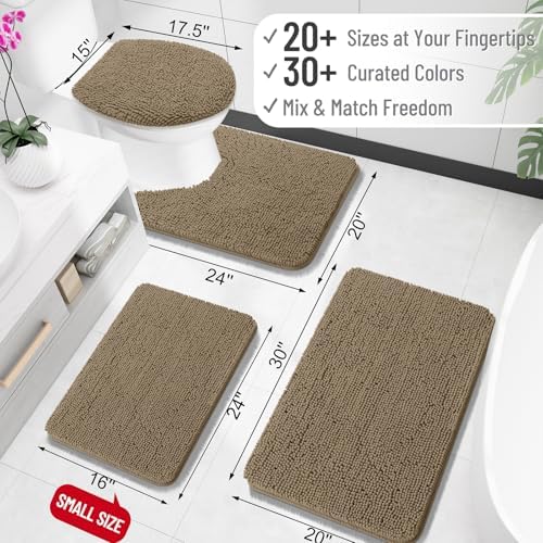 OLANLY Bathroom Rugs 35x24, Extra Soft Absorbent Chenille Bath Rugs - Image 2