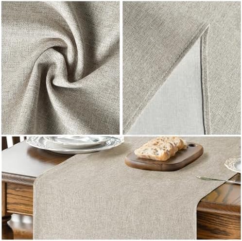 Artoid Mode Light Brown Table Runner, Seasonal Fall Washable Kitchen Dining Table Decoration for Home Party Decor 13x60 Inch - Image 4