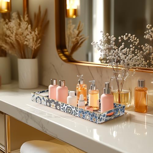 MAONAME Plastic Bathroom Vanity for Countertop, Narrow Decorative Trays - Image 5