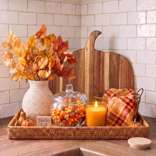 Havawish 7 Pcs Fall Kitchen Tray Table Decorations, Clear, Glass by Havawish