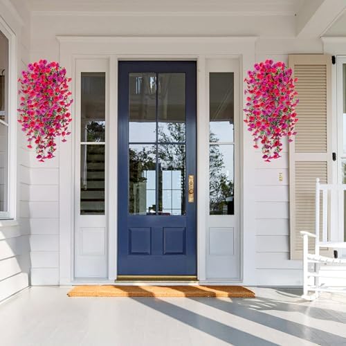 Artificial Petunias Flowers for Outdoors, Fake Hanging Plants UV Resistant - Image 3