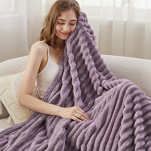 Bedsure Soft Twin XL Blanket for Bed Dorm Light Purple 66"x90" - Image 4