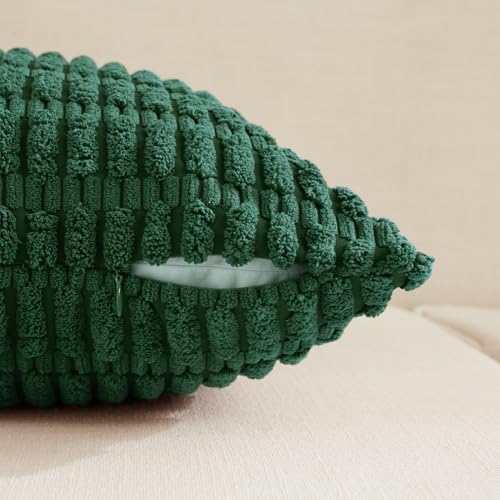 Fancy Homi 4 Packs Decorative Throw Pillow Covers for Living Room Couch Bed, Modern Farmhouse Boho Home Décor Accent Cushion Case, 14" x 14", Green Series - Image 4