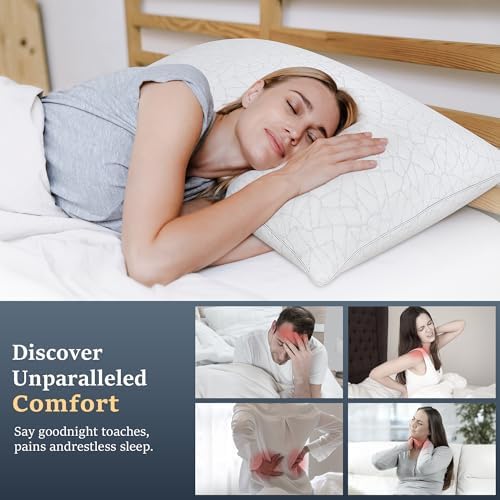 COZSINOOR Bed Pillows Queen Size - Breathable Premium Down Alternative Pillows Set of 2 for Side, Back, and Stomach Sleepers Cooling Hotel Quality Fluffy Soft Microfiber Fill Skin-Friendly - Image 2