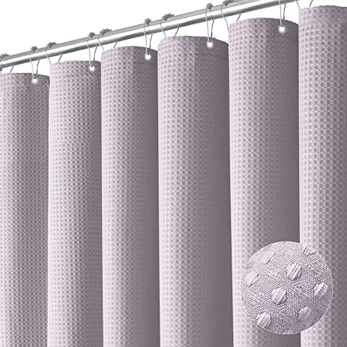 Dynamene Stall Waffle Shower Curtain 256 GSM Heavy Fabric 60x72 Lavender by Dynamene