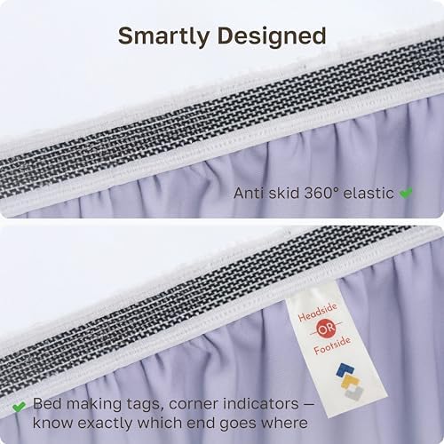 California Design Den 100% Organic Cotton Twin Size Fitted Sheet, Lavender - Image 5