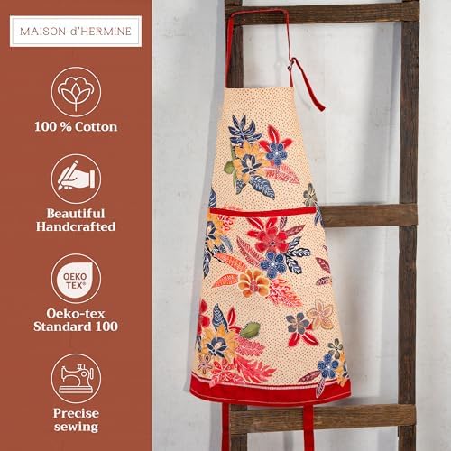 Maison d' Hermine Aprons for women with Pocket 100% Cotton (27.50"x31.50") - Image 2