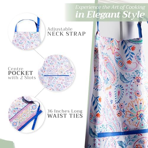 Maison d' Hermine Aprons for women with Pocket 100% Cotton (27.50"x31.50") - Image 6