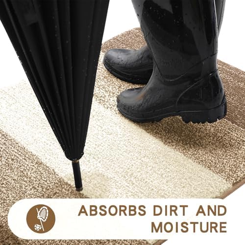 Kitinjoy Indoor Outdoor Door Mat, 40x24 Non-Slip Dirt Trapper Doormats - Image 2