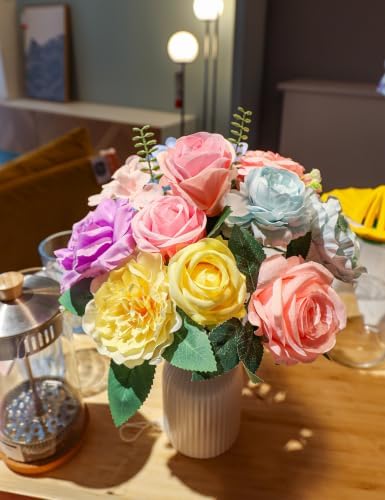 Pastel Rainbow Silk Artificial Flowers Bulk Boxed Set - Image 7