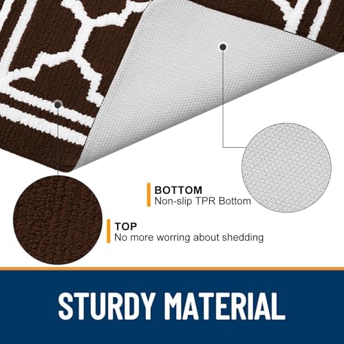 Buganda Indoor Door Mat, Dirt Resistant Doormat, 36x24, Dark Brown - Image 4