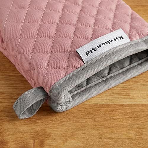 KitchenAid Asteroid Mini Oven Mitt Set, 5.5"x8", Dried Rose, 2 Piece - Image 4