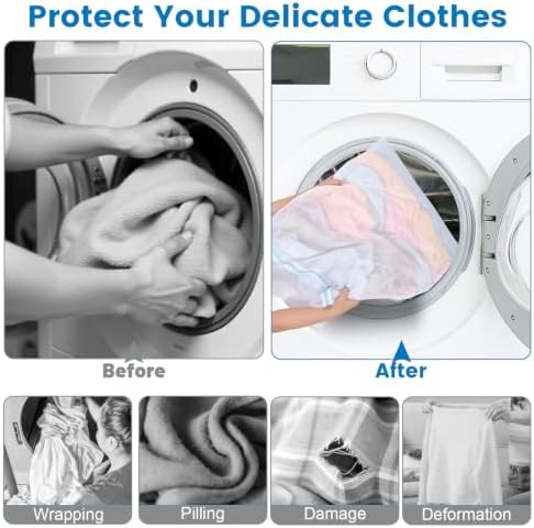 2 Pack XX-Large Mesh Laundry Bags for Delicates, Fine Mesh 24 x 32 Inches - Image 4