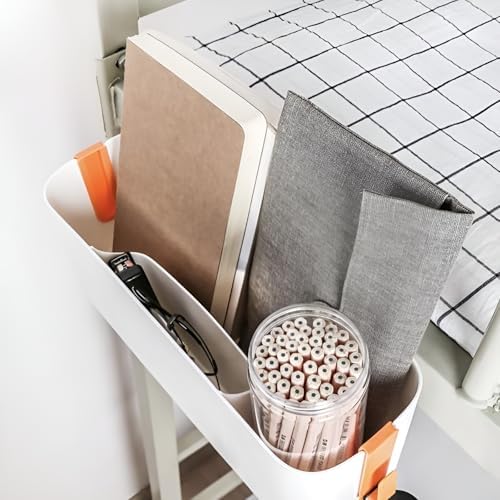 Bedside Organzier Caddy Hanging with Hooks, 11 Lbs (Orange) - Image 2