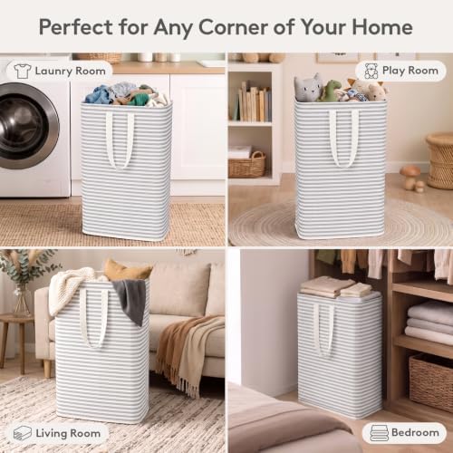 Lifewit 65L Large Laundry Baskets, Laundry Hampers Bags, 1 Pack, Grey - Image 6