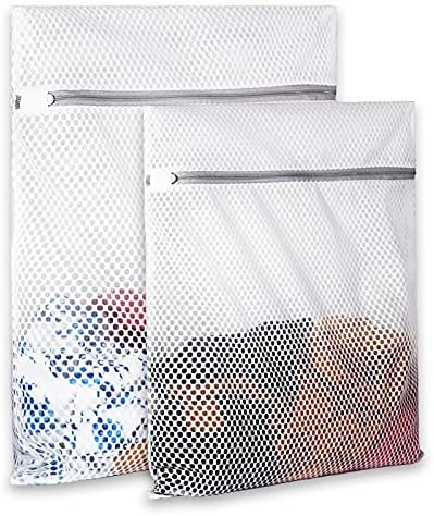 SUERIV Delicates Laundry Bag - 2 Pack Durable Honeycomb Mesh Lingerie Wash Bag by SUERIV