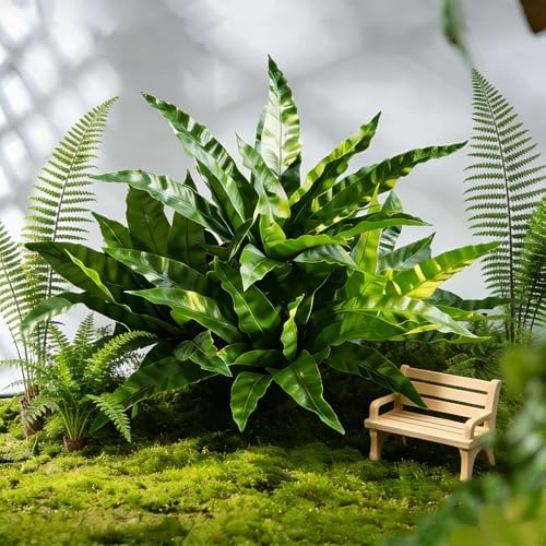 Fake Ferns,2Planter 35in Outdoor Faux Plants UV Resistant,3D Real Touch Fake Plants Total 120 Blades,Weatherproof Artificial Plants Outdoor Indoor for Garden Porch Home Living Room Decor - Image 5