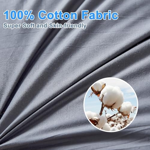 YOUR MOON Extra Soft Pillows Queen Size Set of 2, Medium Thick Support Pillows, 100% Cotton Shell Bed Pillow, Luxury Fluffy Down Alternative Pillow for Sleeping(Gray) - Image 2