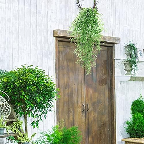 RECUTMS Fake Hanging Plants Artificial Ferns for Outdoor Hanging Faux Plants Vine Ivy Faux Fern Hanging Vines Wall Plants for Home Garden Party Wedding Decor (White 4P) - Image 4