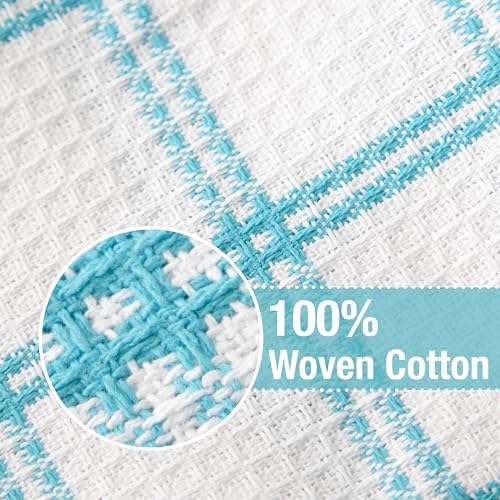 T-Fal Premium Waffle Dish Cloths: Highly Absorbent, Super Soft Long Lasting - 100% Cotton, 12"x13" Towel for Cleaning & Drying, (8-Pack), Breeze - Image 2