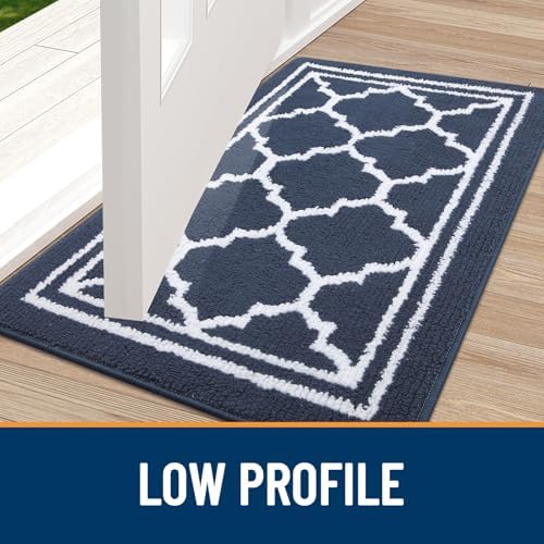 Buganda Indoor Door Mat, Dirt Resistant Doormat, 59x20, Navy Blue - Image 3