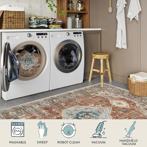 Lahome Oriental Hallway Runner Rug, 2.5x8 Washable Kitchen Runner Non Slip - Image 4