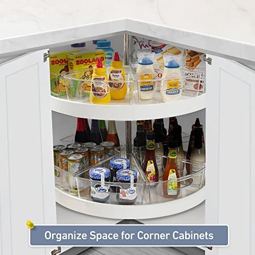 Leeden Lazy Susan Cabinet Organizer, 1/8 Wedge Bins for 28in, 8 Pack - Image 6