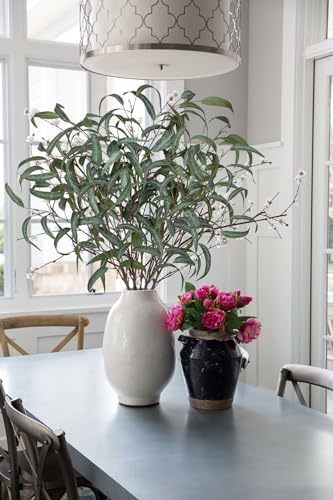 Faux Eucalyptus Stems - 34' Long Fake Salix Leaves 6 Pcs Artificial Greenery Stems for DIY Bouquet Arrangements, Centerpieces, Shower Decorations - Image 2