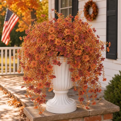 2PCS Artificial Fake Hanging Flowers Plants for Outdoor Fall Decor by Unknown