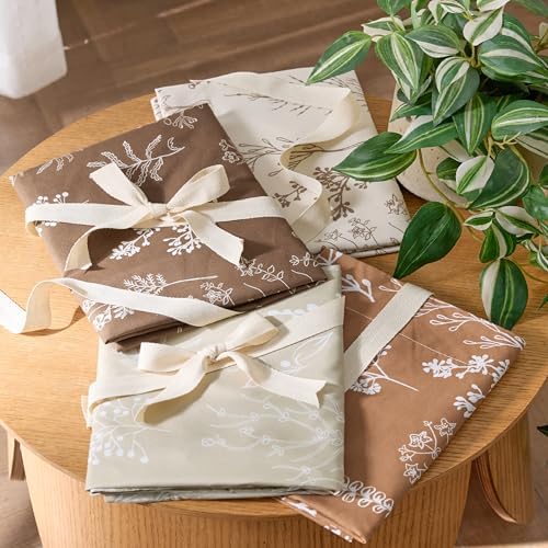Bedsure Floral Comforter Set Cute Bedding Set Full Reversible Beige - Image 6