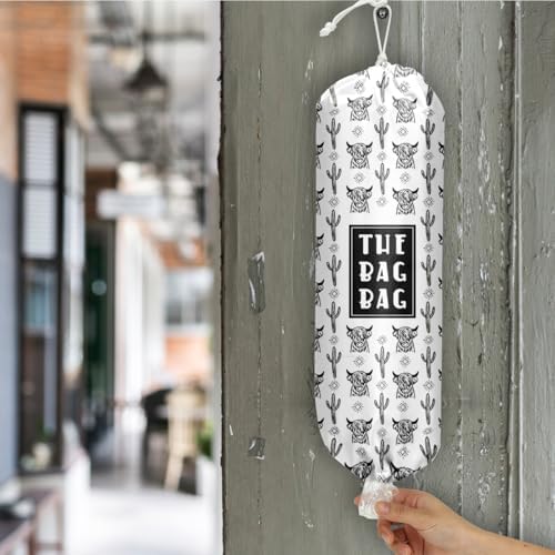 Cow Print Stuff Bag Holder, Western Gifts Grocery Organizer, Storage for Kitchen, Home Decor for Women Men - Image 6