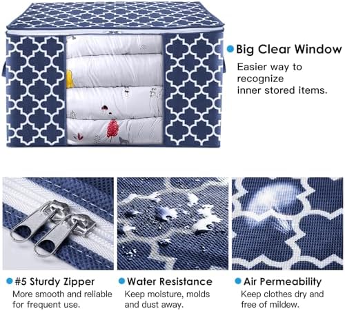 Storage Bags 100L 8 Pack Clothes Organization and Storage Containers - Image 3