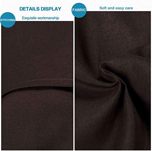 FLXXIE Microfiber Standard Pillow Shams Set of 2, Dark Brown - Image 3