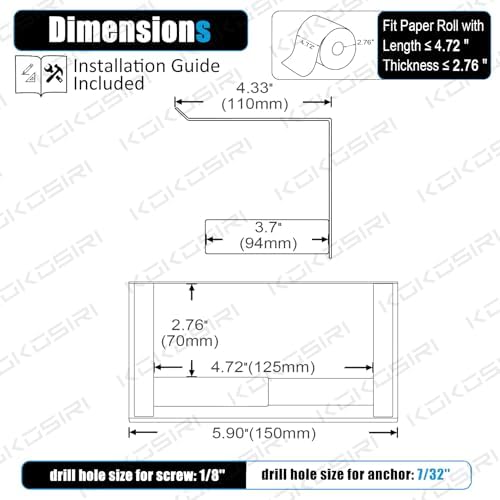 KOKOSIRI Roll Paper Holder Spring Loaded Tissue Paper Holder Bathroom Toilet Roll Holder with Shelf Wall Mounted Stainless Steel Brushed Gold B2012BG - Image 2