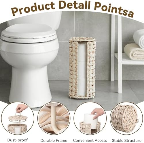 GRANNY SAYS Wicker Toilet Paper Holder Basket, Toilet Paper Storage Holder - Image 2