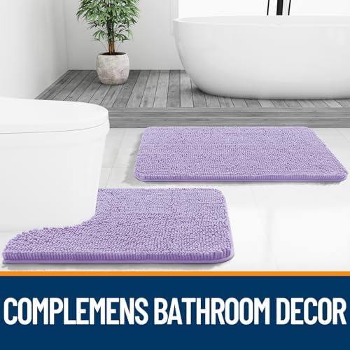 OLANLY Small Bathroom Rugs 24x16, Extra Soft Absorbent Chenille Bath Rugs - Image 7