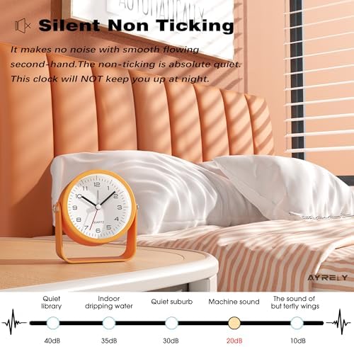 AYRELY® 3.5" Small Analog Travel Alarm Clock, Battery Operated Desk Clock - Image 6